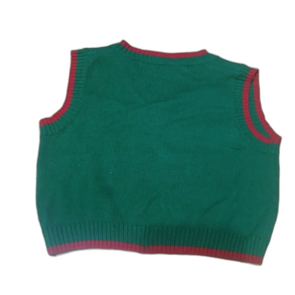 Andrew Fezza Kids Sweater Vest Fire Truck Holiday Christmas 6-9 Months Unisex